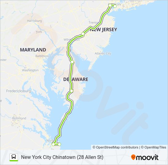 FLIXBUS 2608 Bus Line Map