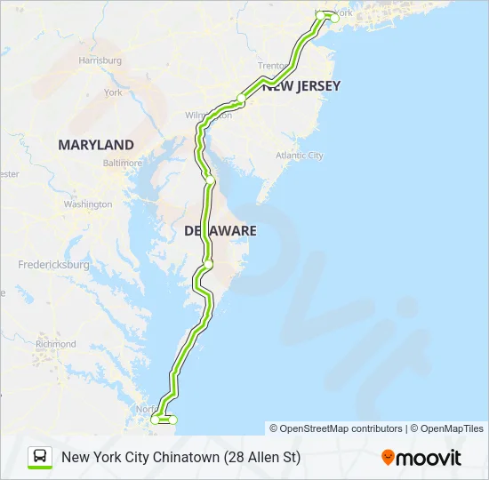 FLIXBUS 2608 Bus Line Map