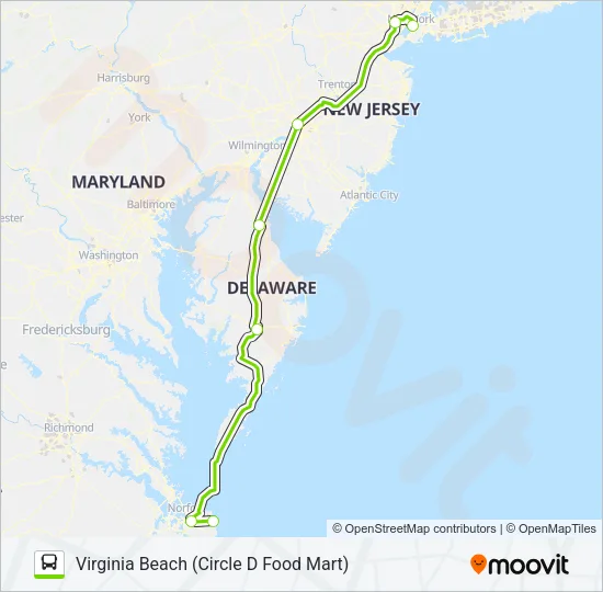 FLIXBUS 2608 Bus Line Map