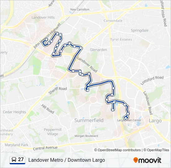 27 Bus Line Map