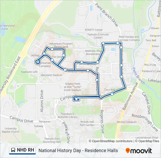 NHD RH Bus Line Map