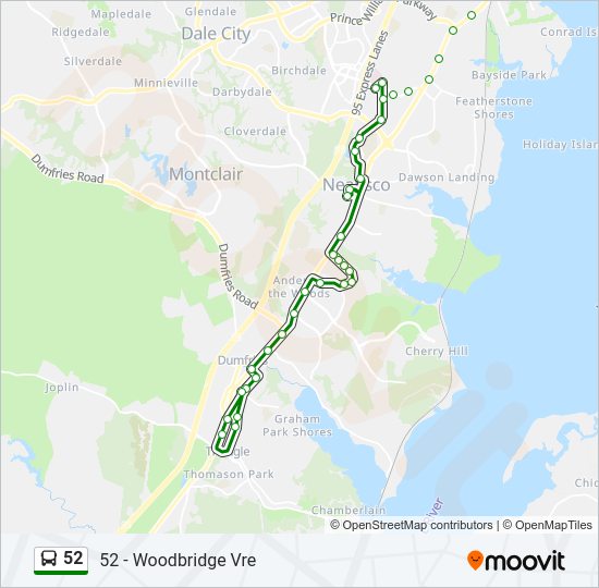52 Bus Line Map