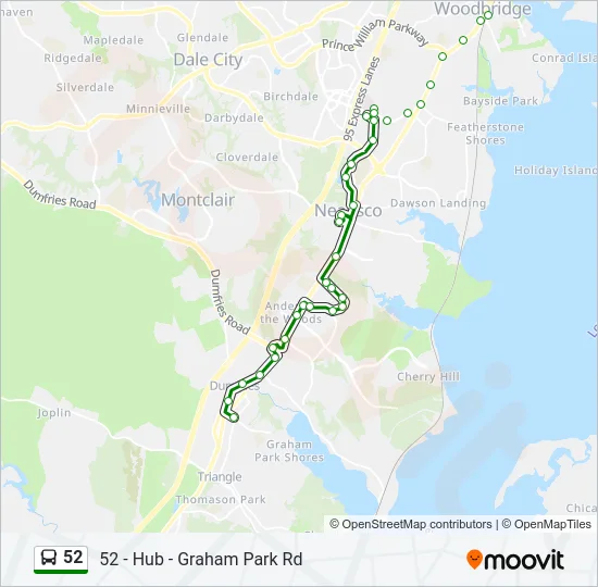 52 Bus Line Map