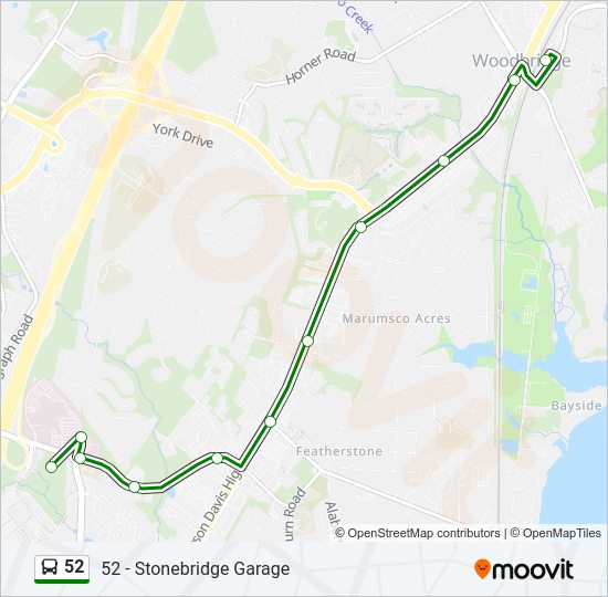 52 Bus Line Map
