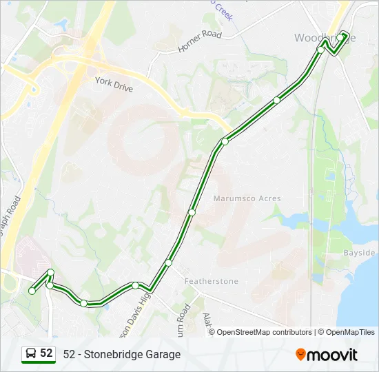 52 Bus Line Map