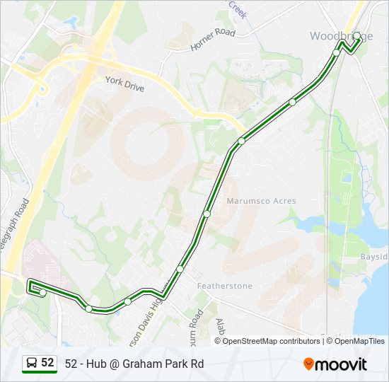 52 Bus Line Map