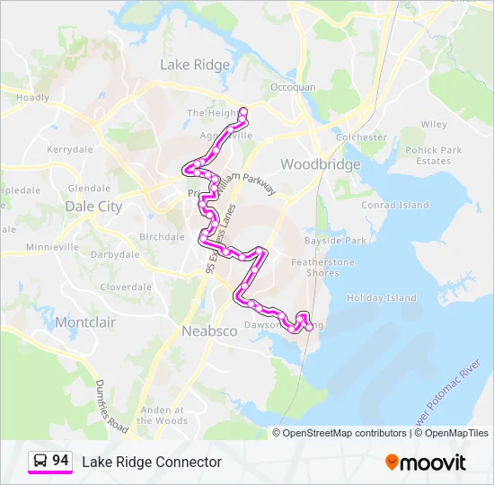 94 Bus Line Map