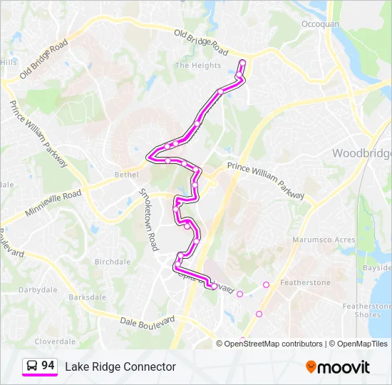 94 Bus Line Map