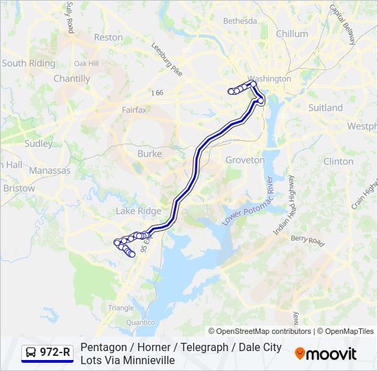 972-R Bus Line Map