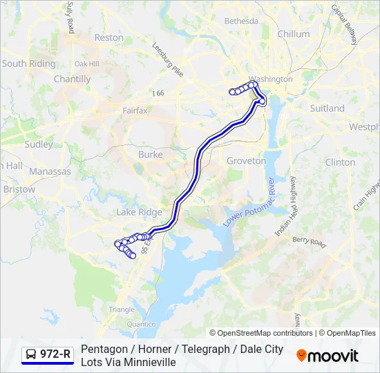 972-R Bus Line Map