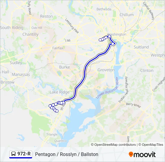 972-R Bus Line Map
