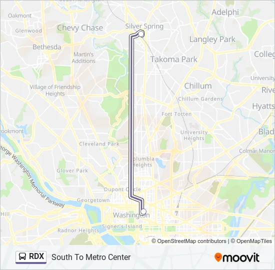 RDX Bus Line Map