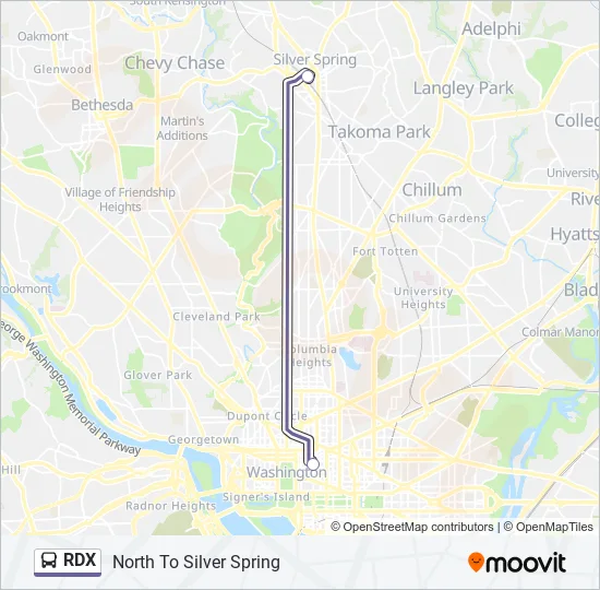 RDX Bus Line Map