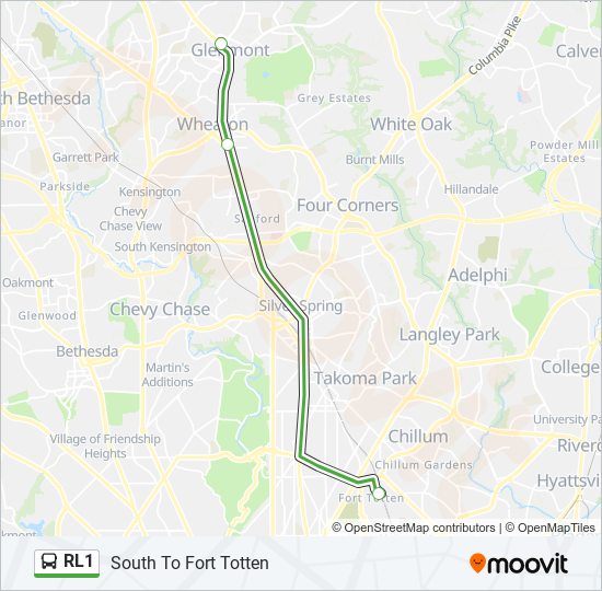 RL1 Bus Line Map