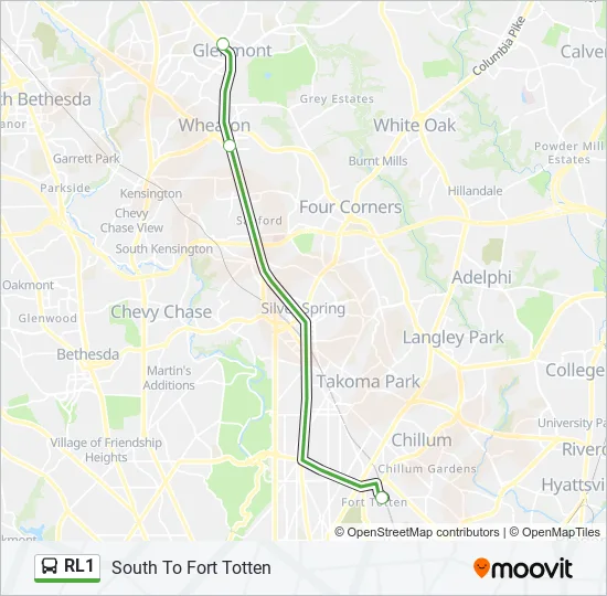 RL1 Bus Line Map