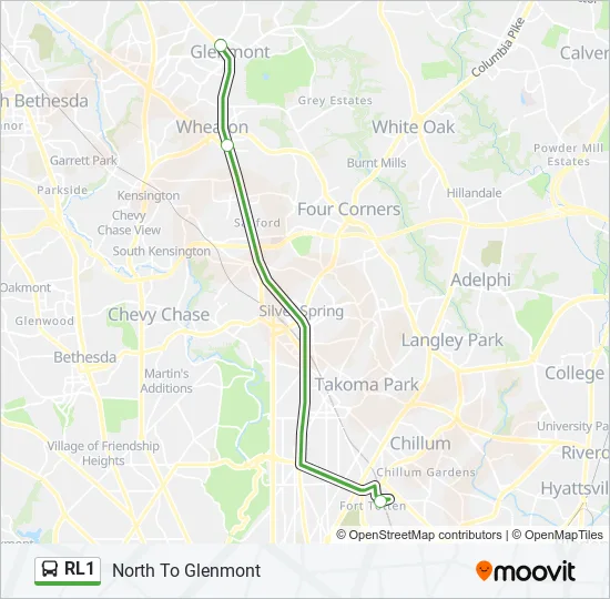 RL1 Bus Line Map