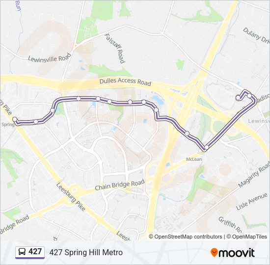 427 Bus Line Map