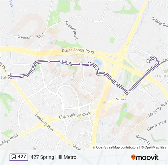 427 Bus Line Map