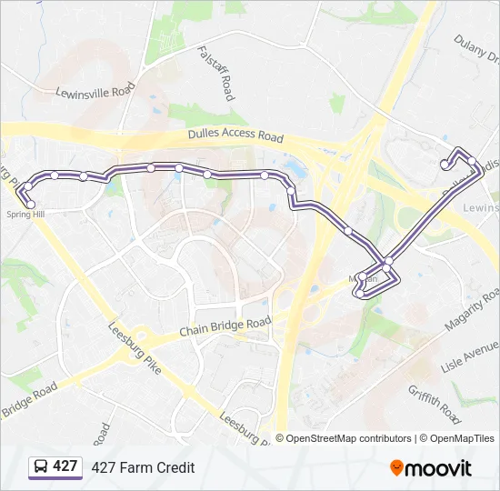 427 Bus Line Map