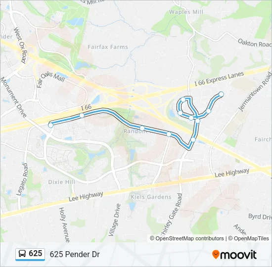 625 Bus Line Map