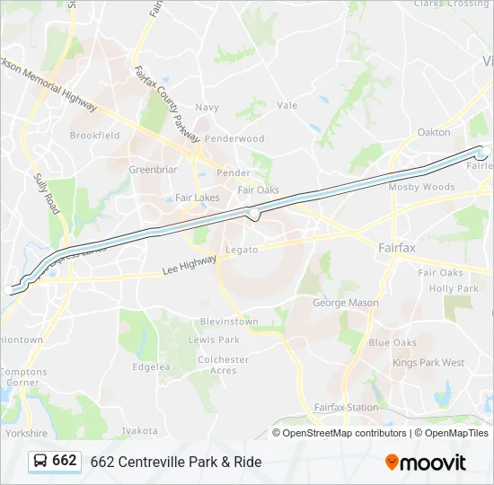 662 Bus Line Map
