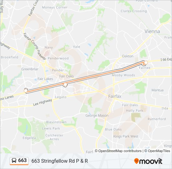 663 Bus Line Map