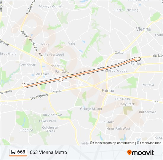 663 Bus Line Map