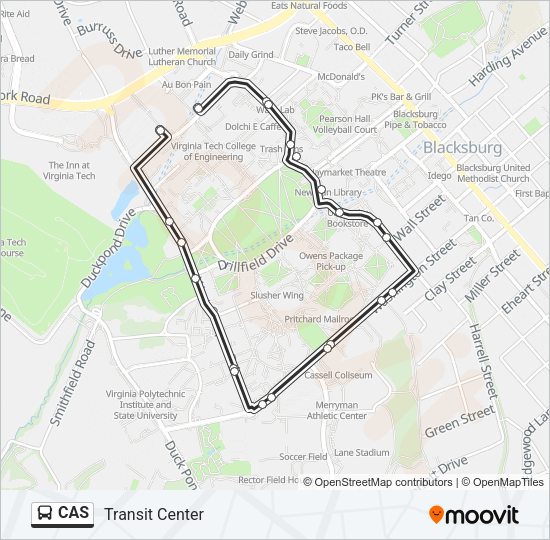 CAS Bus Line Map