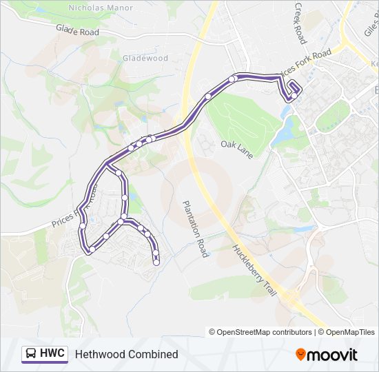 HWC Bus Line Map