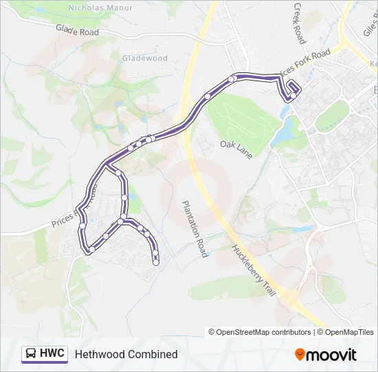 HWC Bus Line Map
