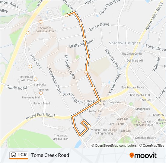 TCR Bus Line Map