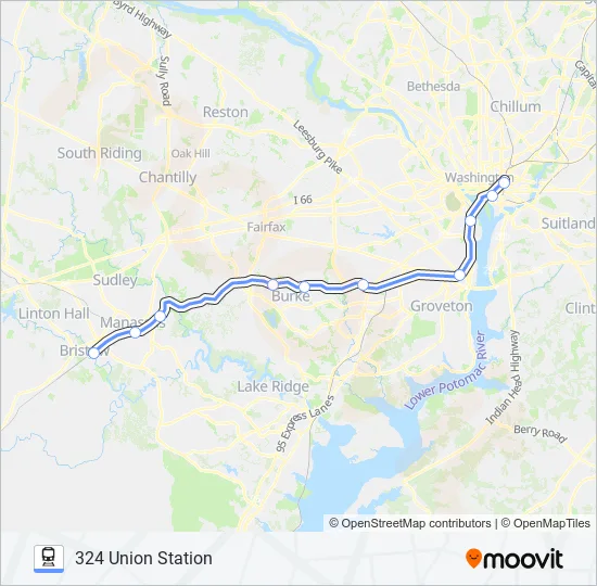 MANASSAS LINE Train Line Map