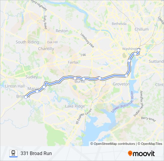 MANASSAS LINE Train Line Map
