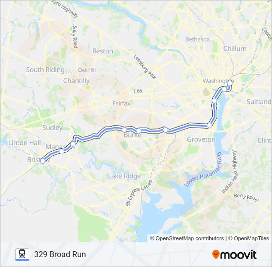 MANASSAS LINE train Line Map