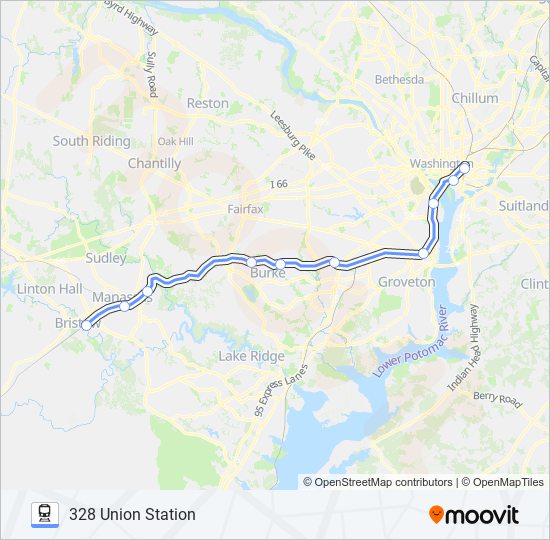 MANASSAS LINE Train Line Map