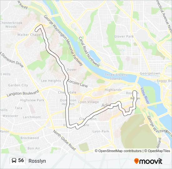 56 Bus Line Map