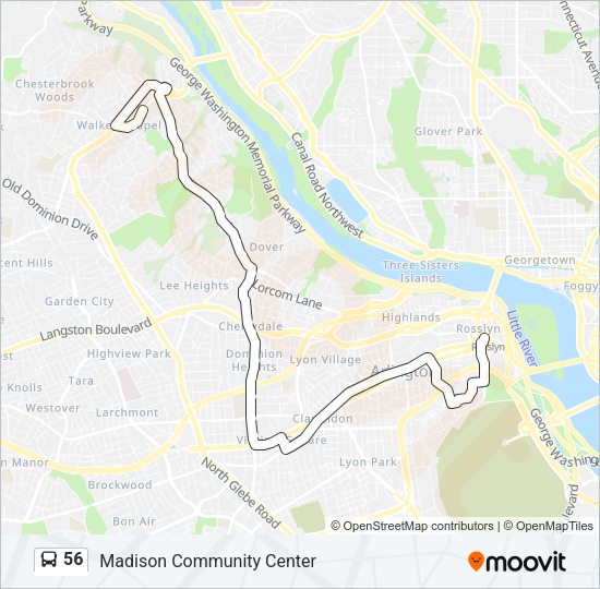 56 Bus Line Map