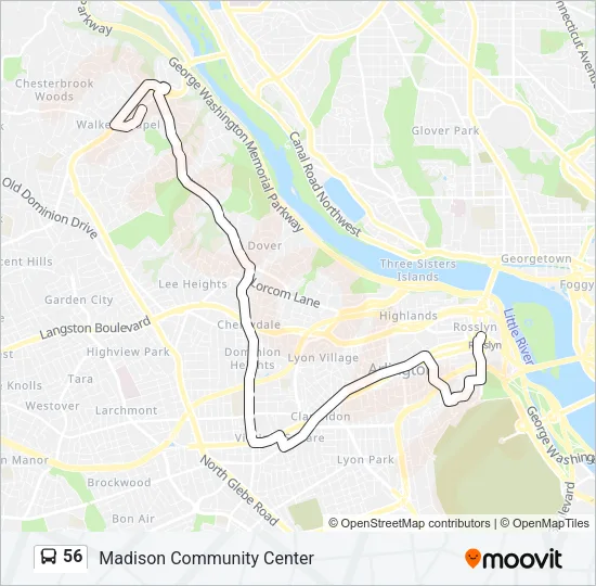 56 Bus Line Map
