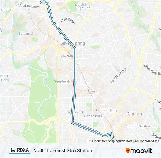 RDXA Bus Line Map