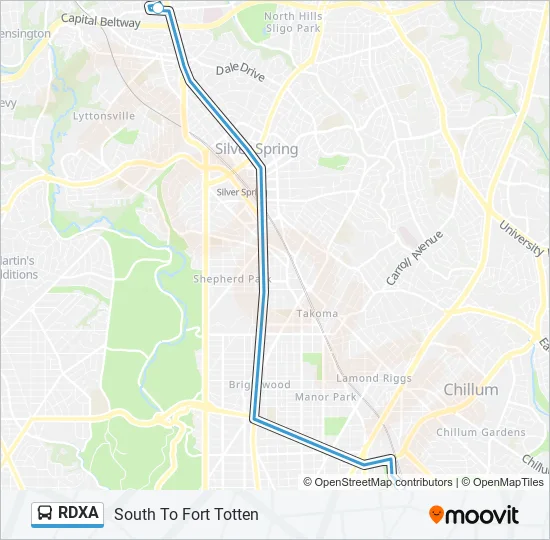 RDXA Bus Line Map