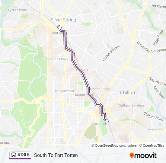 RDXB Bus Line Map