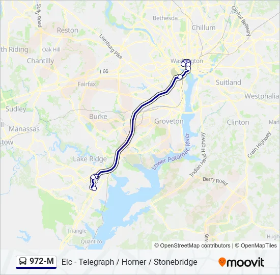 972-M Bus Line Map