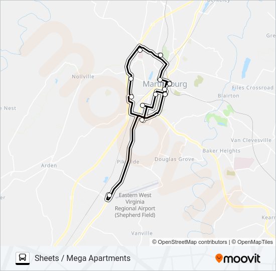 ROUTE 10 Bus Line Map