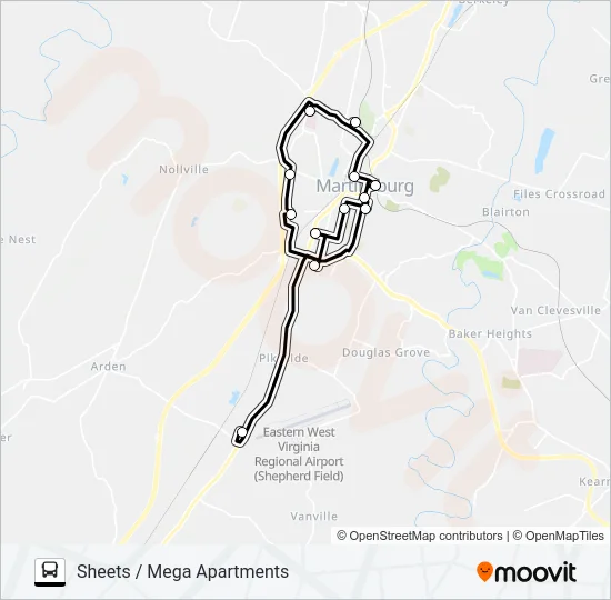 ROUTE 10 Bus Line Map