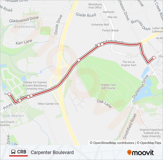 CRB Bus Line Map