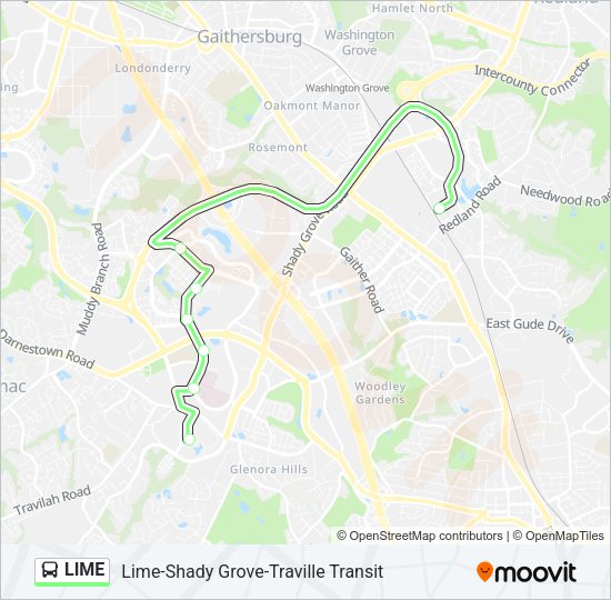 LIME Bus Line Map