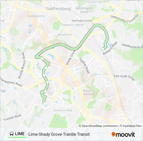 LIME Bus Line Map