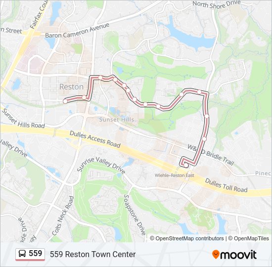559 Bus Line Map