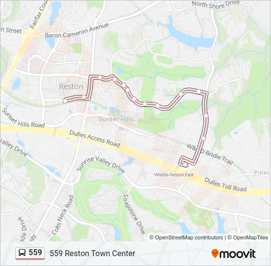 559 Bus Line Map