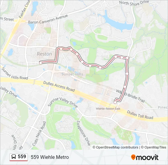 559 Bus Line Map
